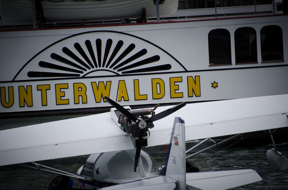 Wasserflugzeuge in Hergiswill treffen auf DS Unterwalden